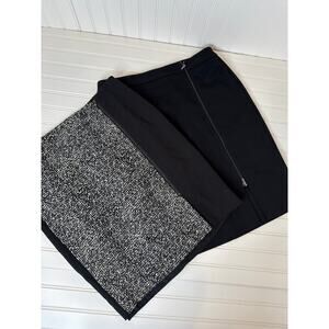 Ann Taylor Office Skirts Black & Gray Career Workwear Girlboss Bundle Set Sz 10P